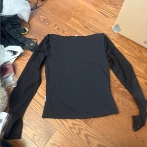 Chic Black Long Sleeve Women's Top